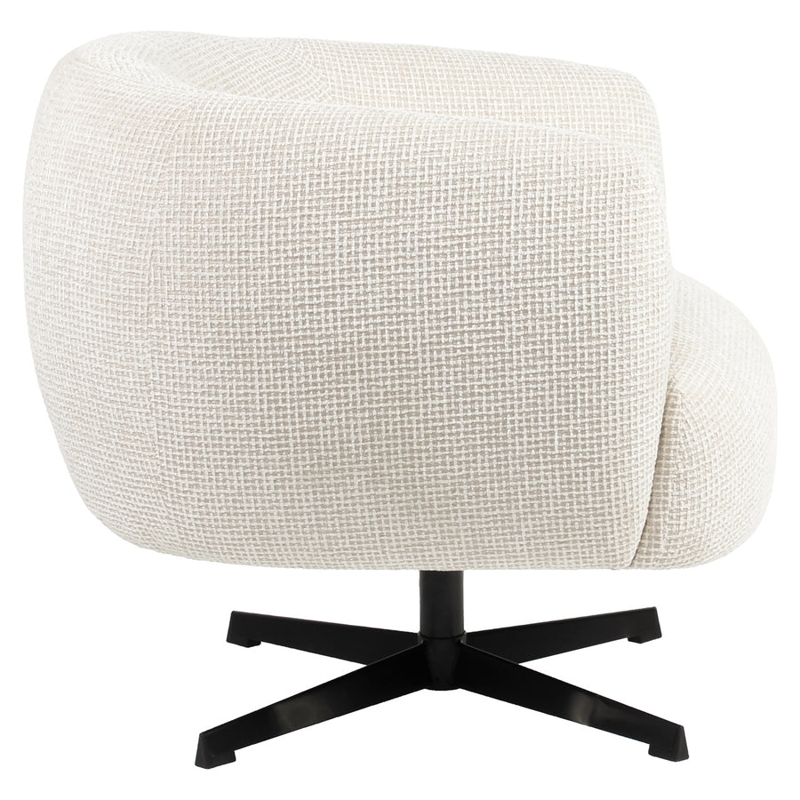 Richmond Fauteuil Estelle Beige Blockweave Draaibaar - afbeelding 3