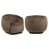 Richmond Loungestoel Negreslo – Bruin Fluffy Draaibaar