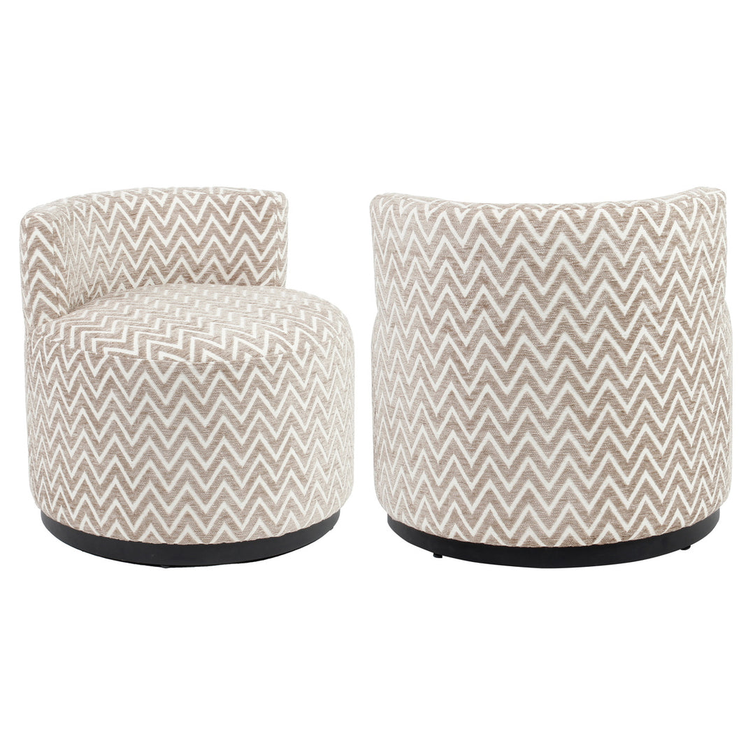 Richmond fauteuil Franny zand chevron