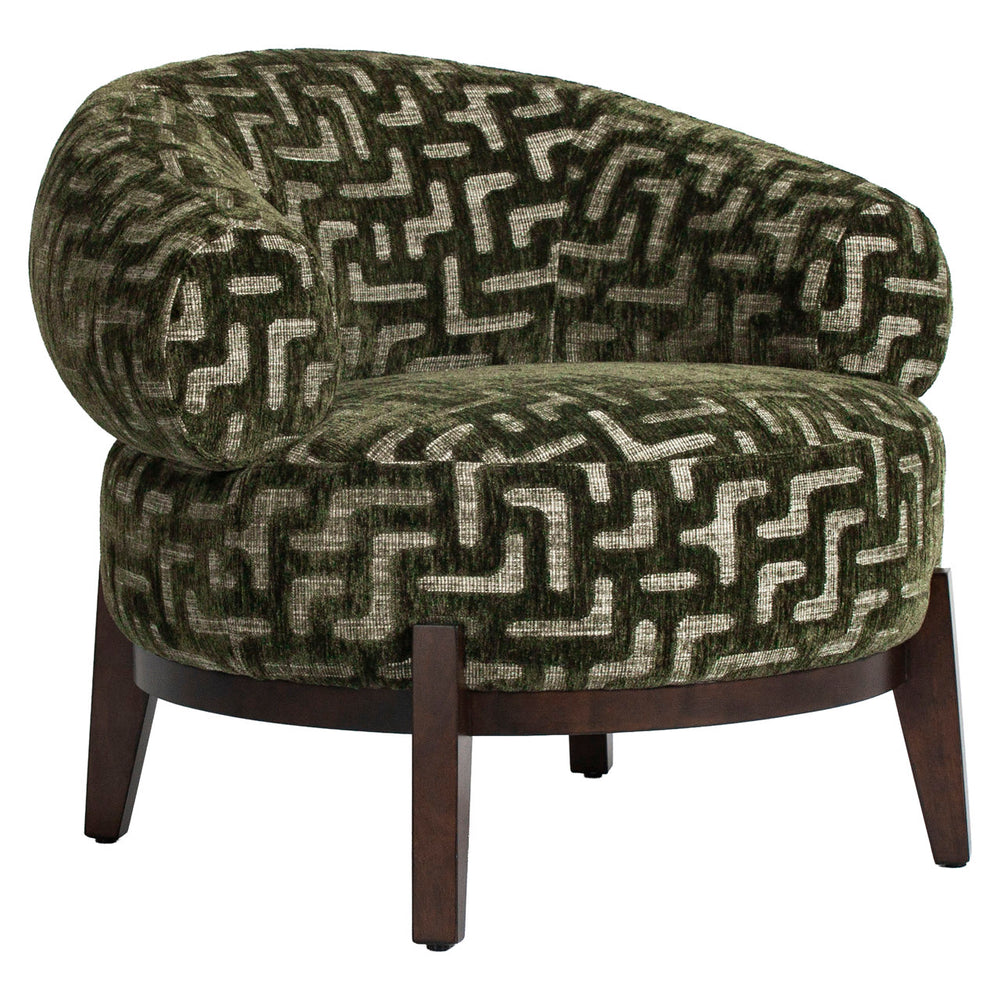 Richmond fauteuil Montana mos labyrint zijaanzicht