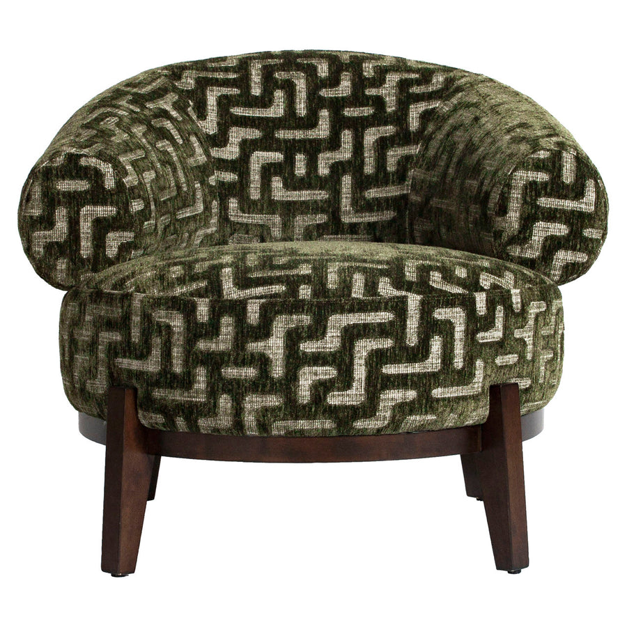 Richmond fauteuil Montana mos labyrint detail stof