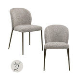 Richmond Eetkamerstoel Stacker Earth Tweed Brandvertragend Set van 2