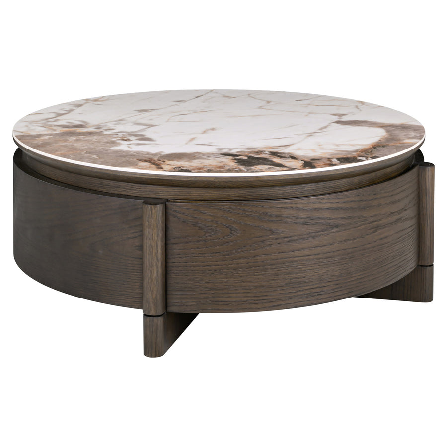 Richmond Salontafel Langford Bruin 1 Lade Ø90cm - afbeelding 2