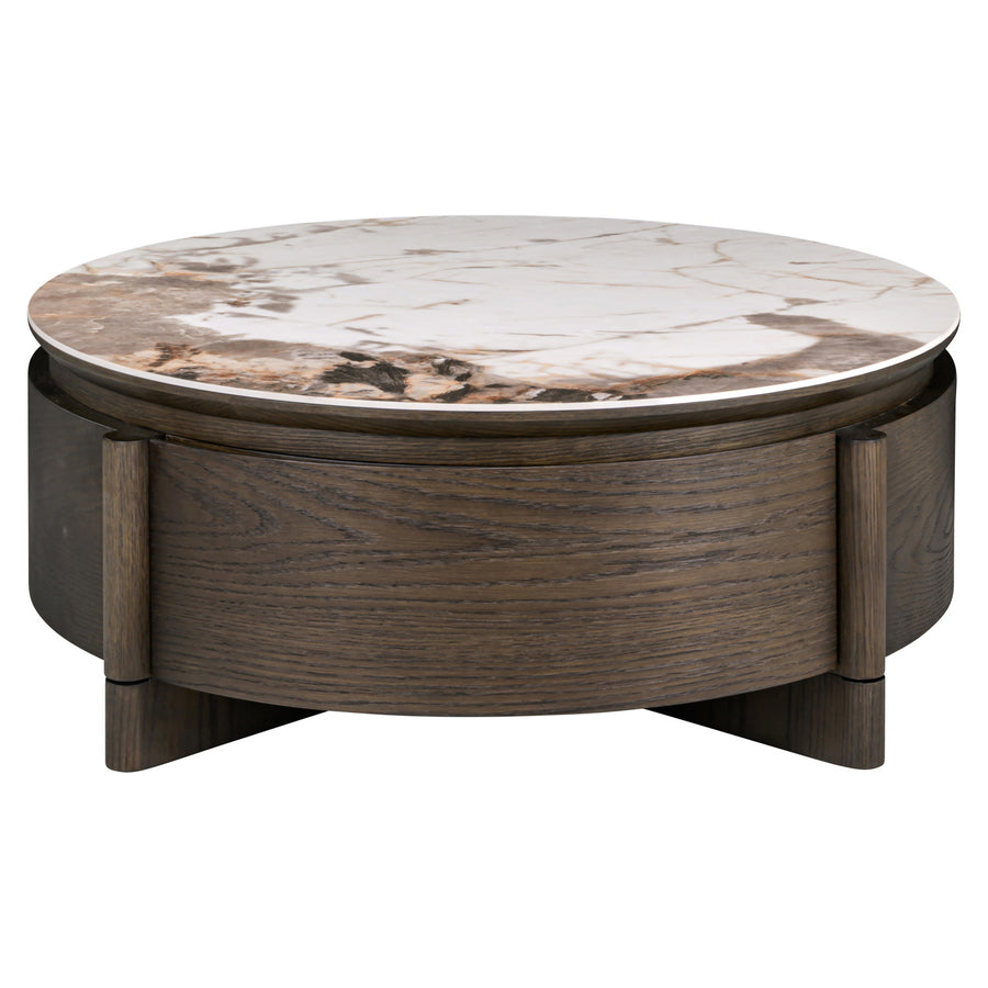 Richmond Salontafel Langford Bruin 1 Lade Ø90cm - afbeelding 3