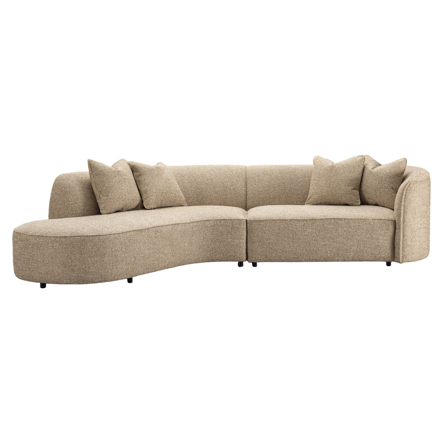 Richmond Bank Romero Zand Tweed Hocker Links Brandvertragend - afbeelding 2