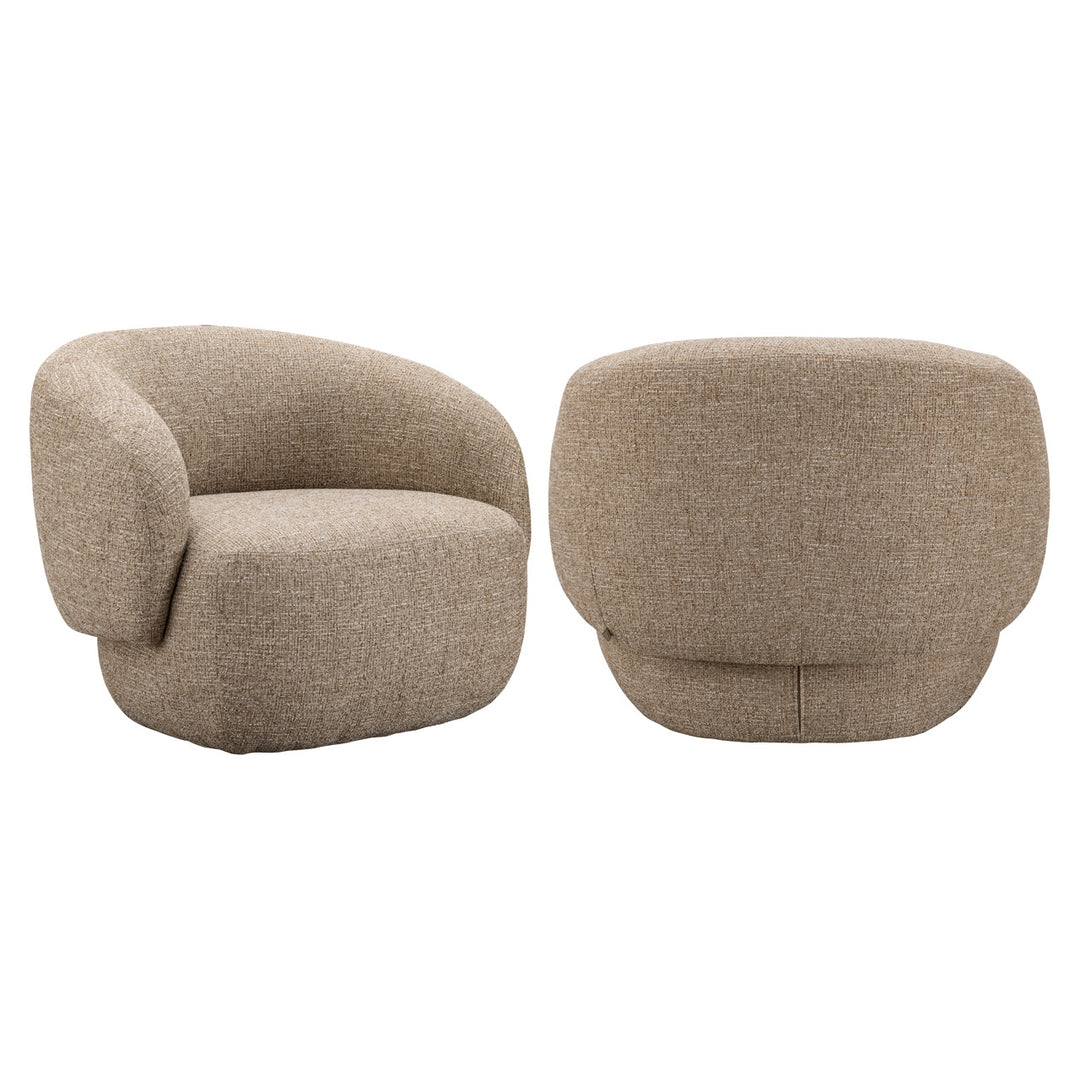 Richmond Loungestoel Milano Zand Tweed Brandvertragend