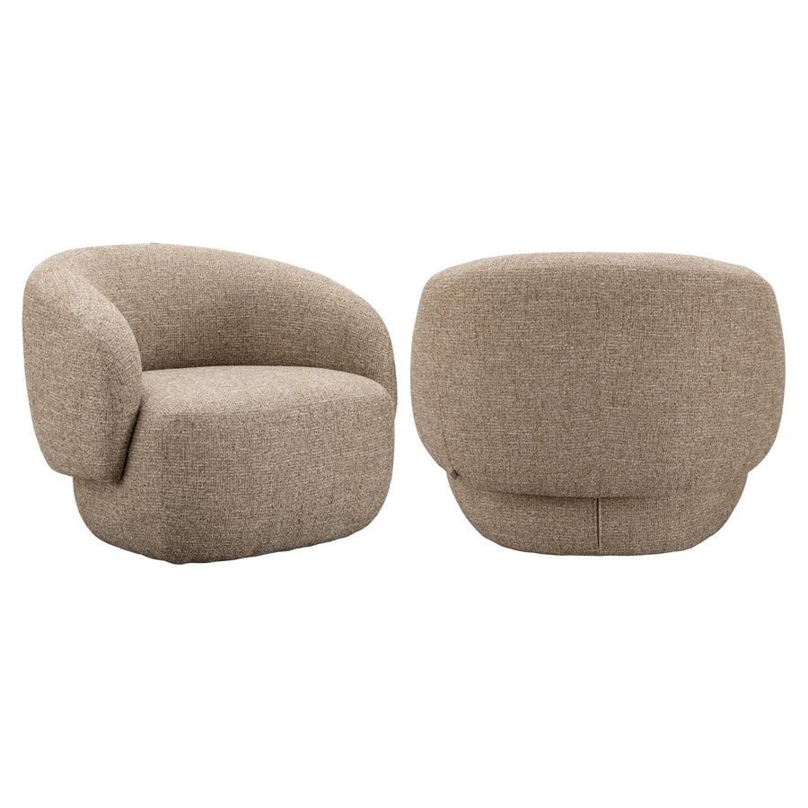 Richmond Loungestoel Milano Zand Tweed Brandvertragend