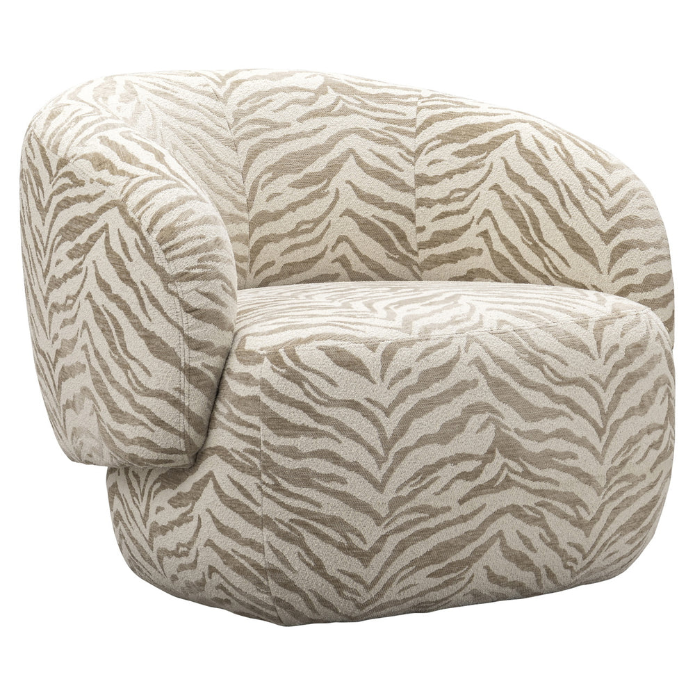 Richmond Loungestoel Milano Beige Tijgerprint - afbeelding 2