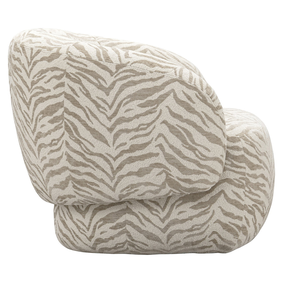 Richmond Loungestoel Milano Beige Tijgerprint - afbeelding 4