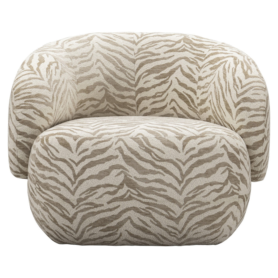 Richmond Loungestoel Milano Beige Tijgerprint - afbeelding 3