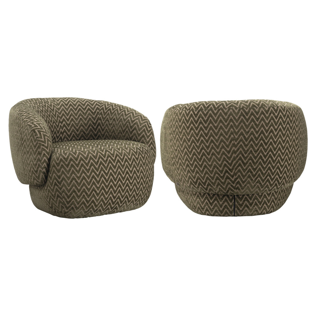 Richmond Loungestoel Milano Moss Chevron