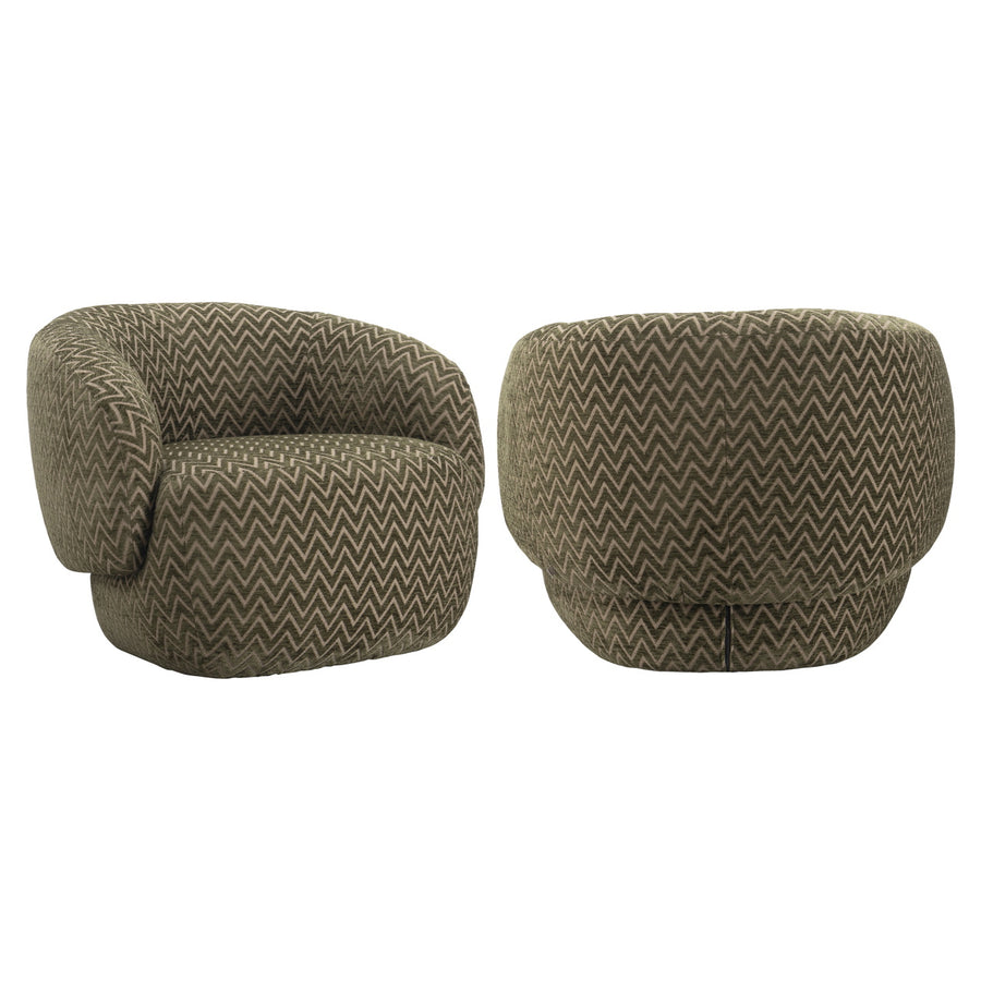Richmond Loungestoel Milano Moss Chevron