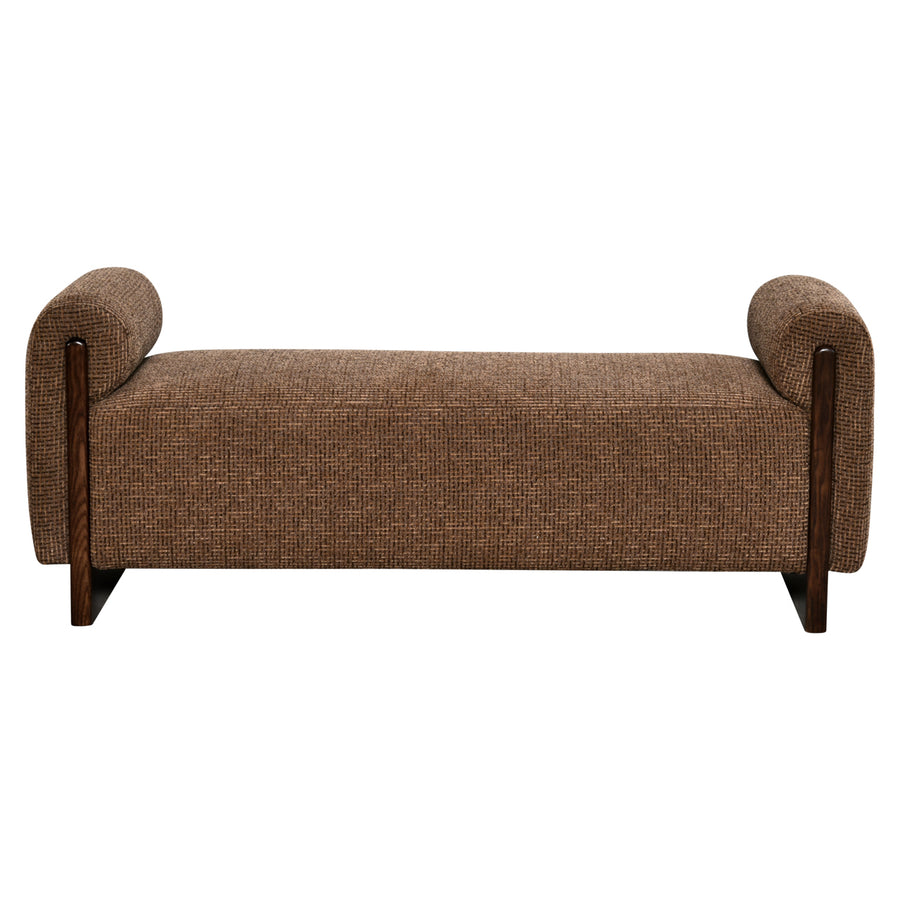 Bankje met Armleuningen Bruin 152 cm 2