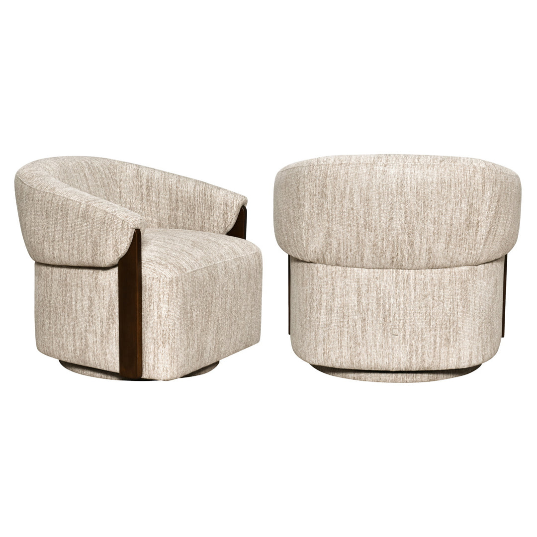 Richmond Loungestoel Marina Naturel Softweave Draaibaar Brandvertragend