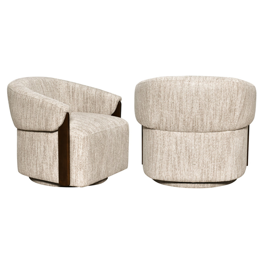 Richmond Loungestoel Marina Naturel Softweave Draaibaar Brandvertragend