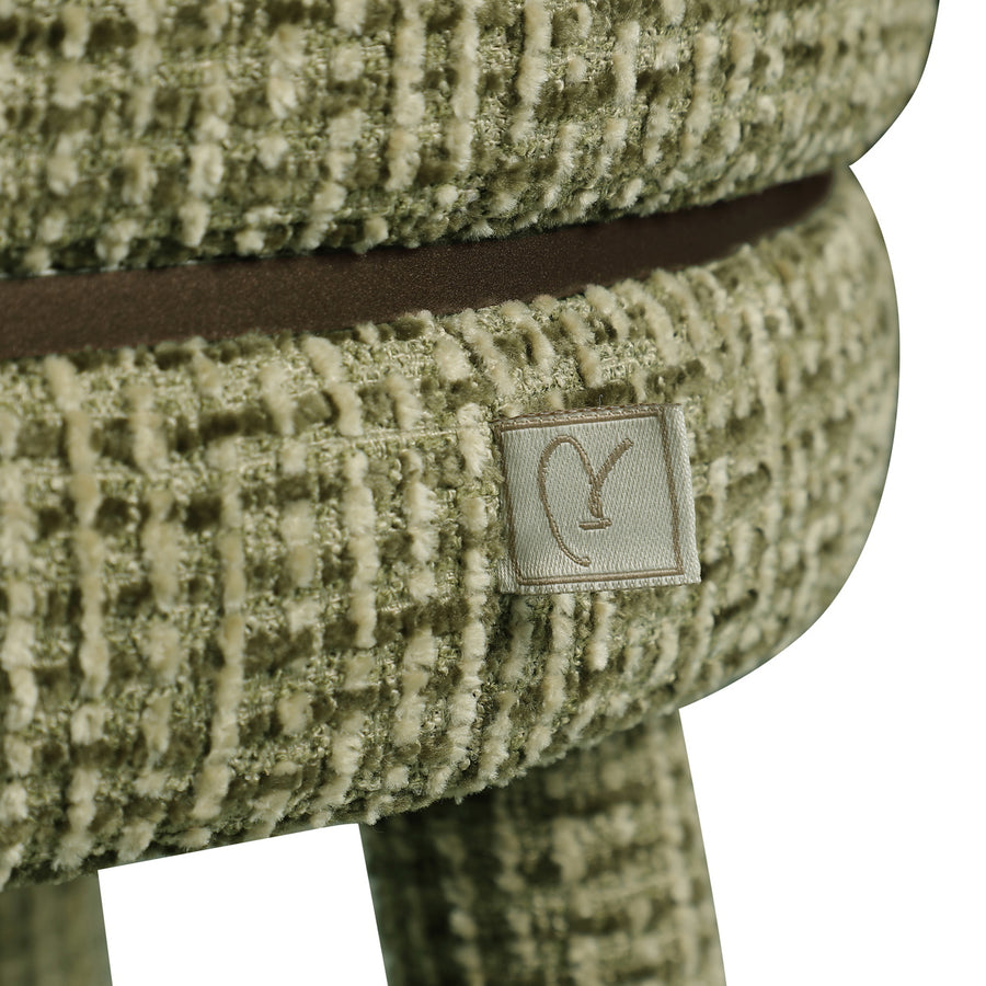 Richmond Counterstoel Tenashar Groen Blockweave Draaibaar - afbeelding 3