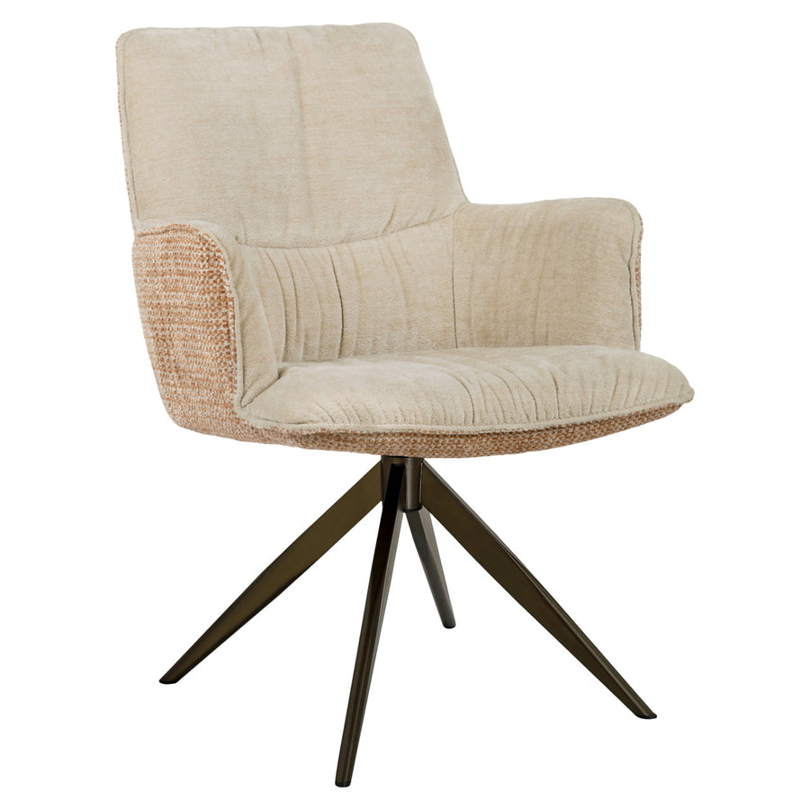 Richmond Eetkamerstoel Chase Ginger Jacquard Draaibaar - afbeelding 2