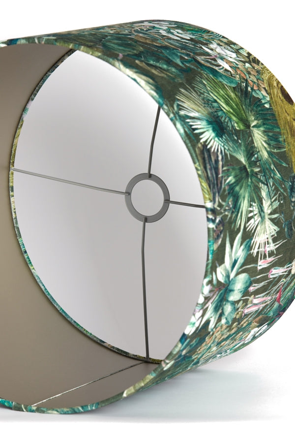 Light & Living Lampenkap Xenia Rond Flora Groen Ø40x30cm