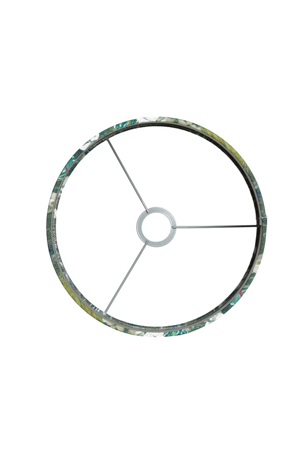 Light & Living Lampenkap Xenia Rond Flora Groen Ø40x30cm