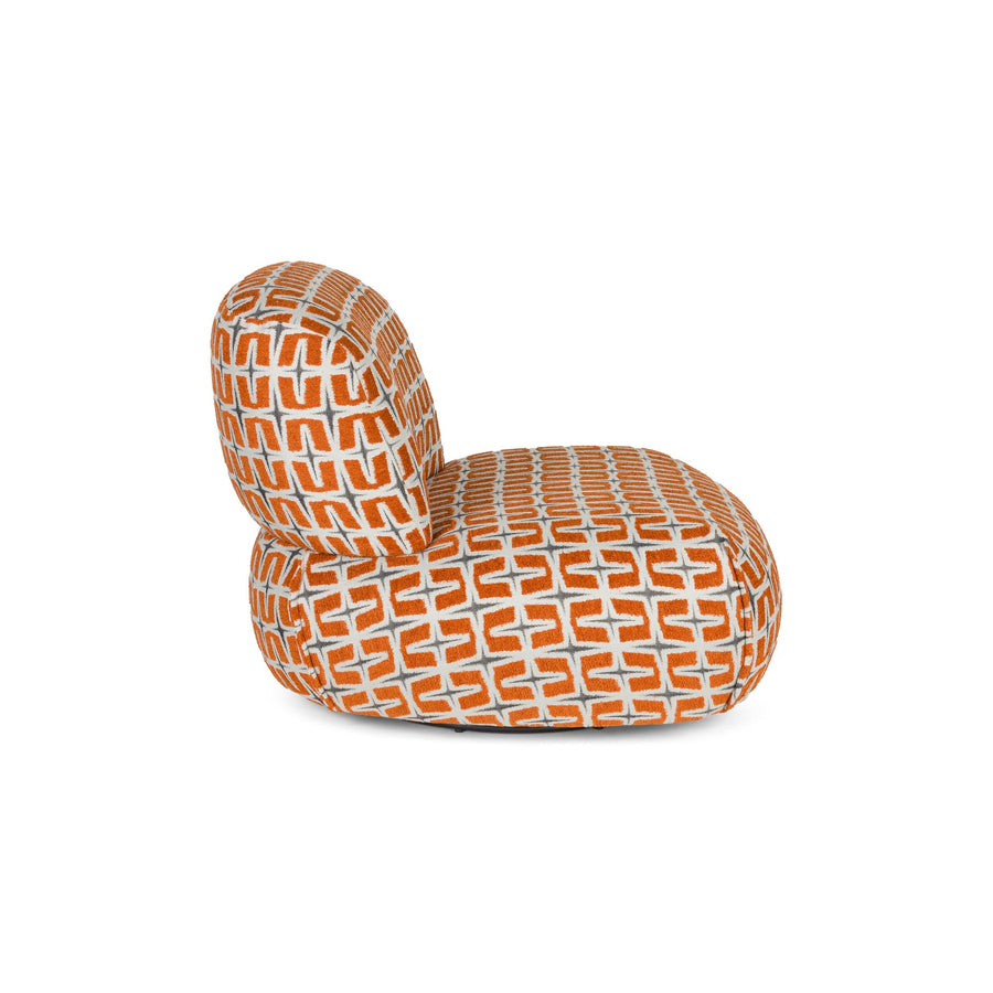 Ritz loungestoel oranje van achteren