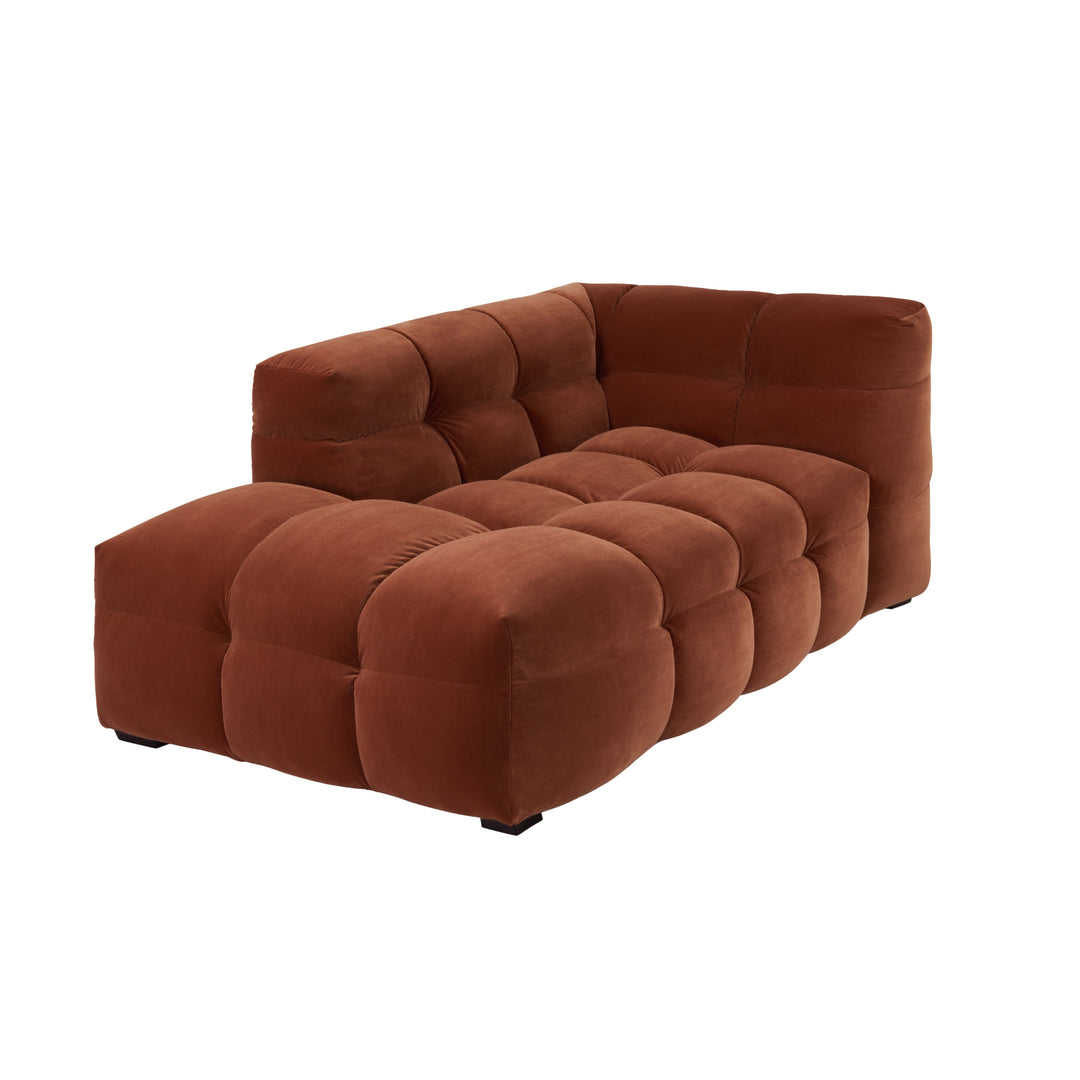 Velvet Chaise Longue – Luxe Ronde Design Ligbank | Royal Magnolia