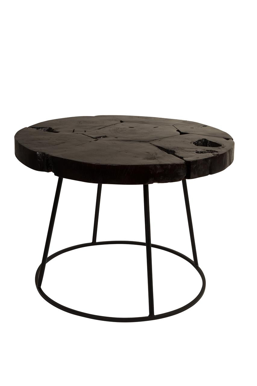 Bijzettafel Teakhout Chocoladebruin L – Dutchbone Kraton