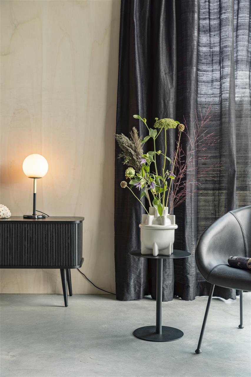 Bijzettafel – Zuiver Snow Black rond S