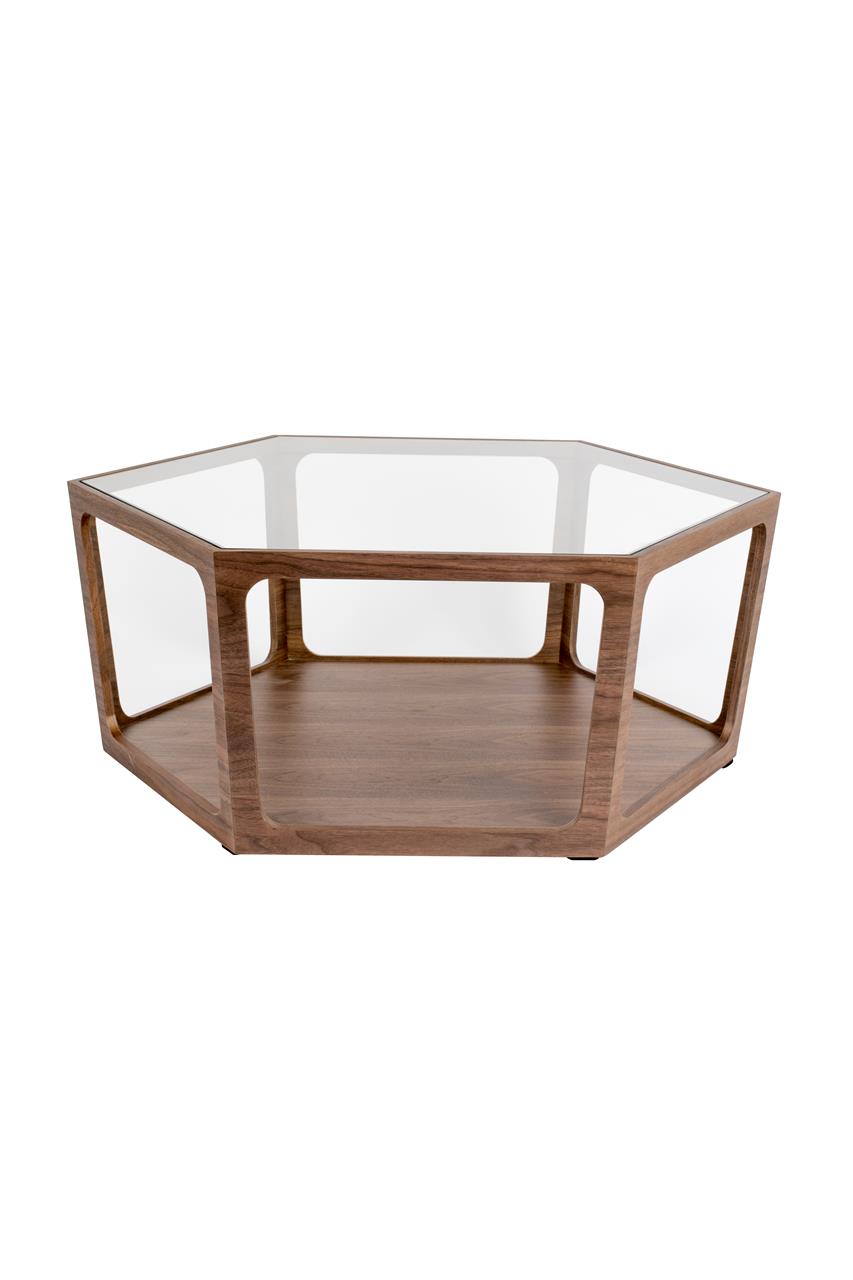 Salontafel Zeshoek Glas – Dutchbone Sita