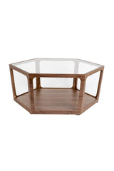 Salontafel Zeshoek Glas – Dutchbone Sita