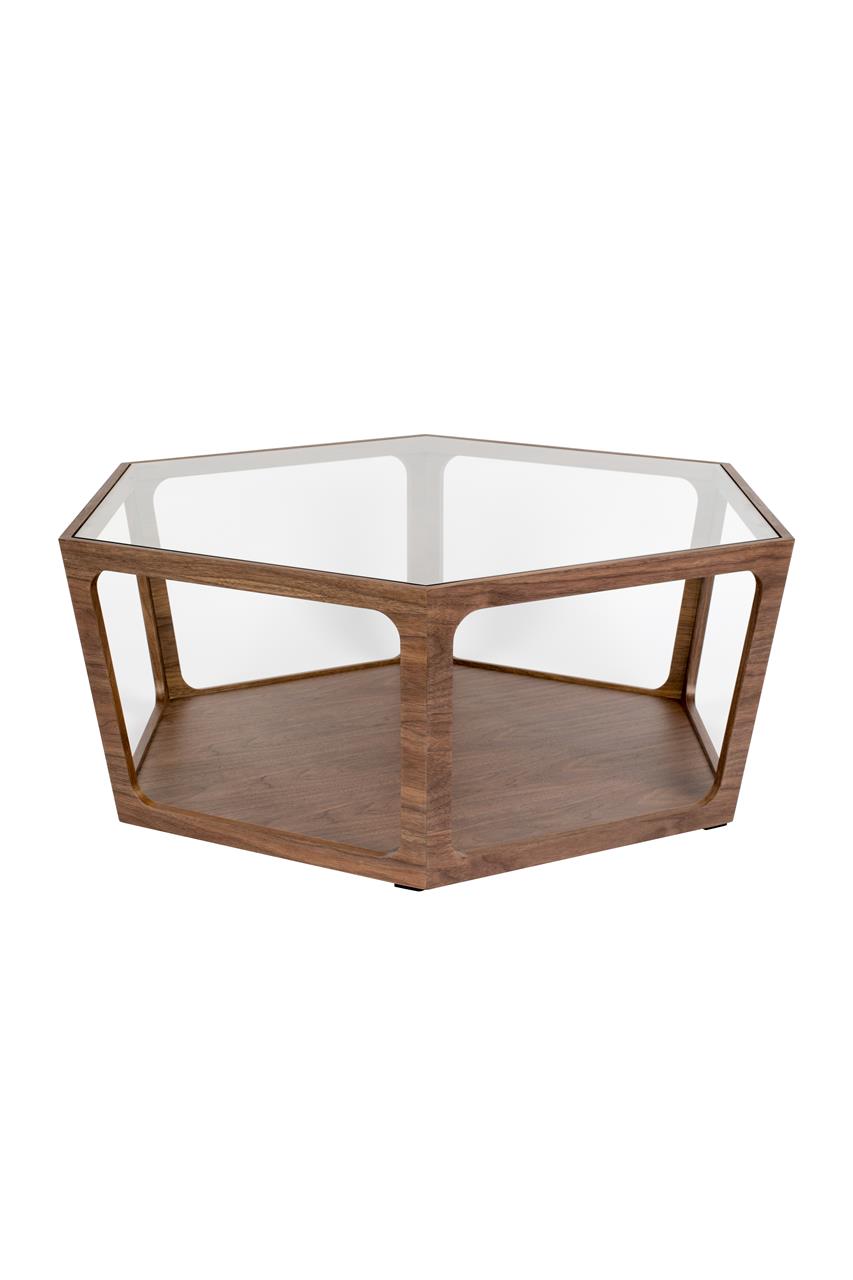 Salontafel Zeshoek Glas – Dutchbone Sita
