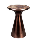 Ronde bijzettafel marmer met aluminium blad 32 cm – Dutchbone Mount