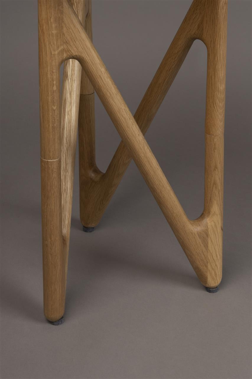 Bijzettafel Glas Eiken – Dutchbone Naia, 2 kleuren