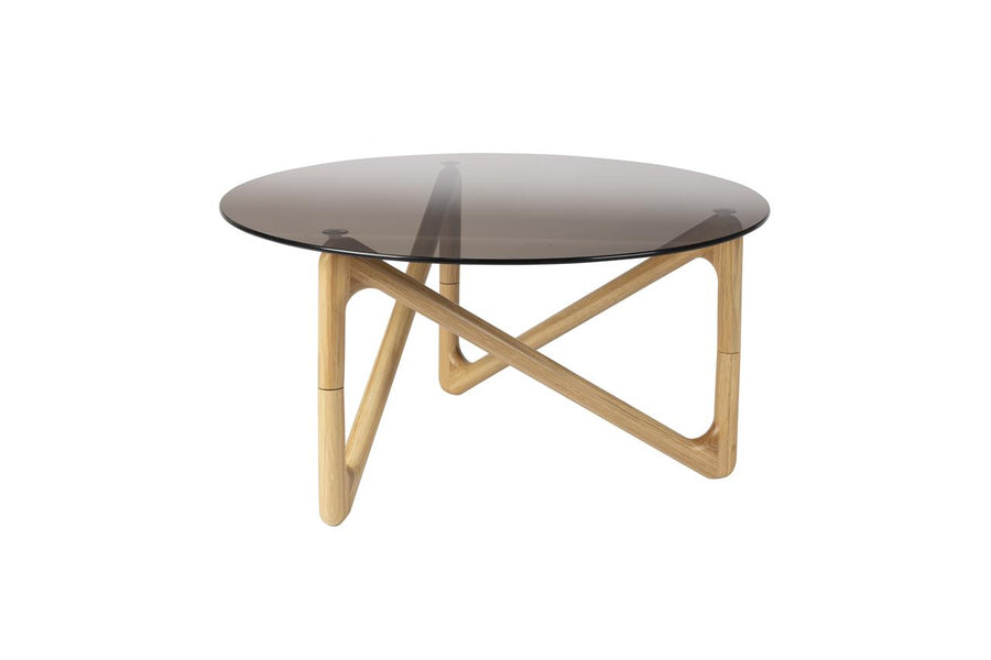 Salontafel Glas Eiken – Dutchbone Naia, 2 kleuren