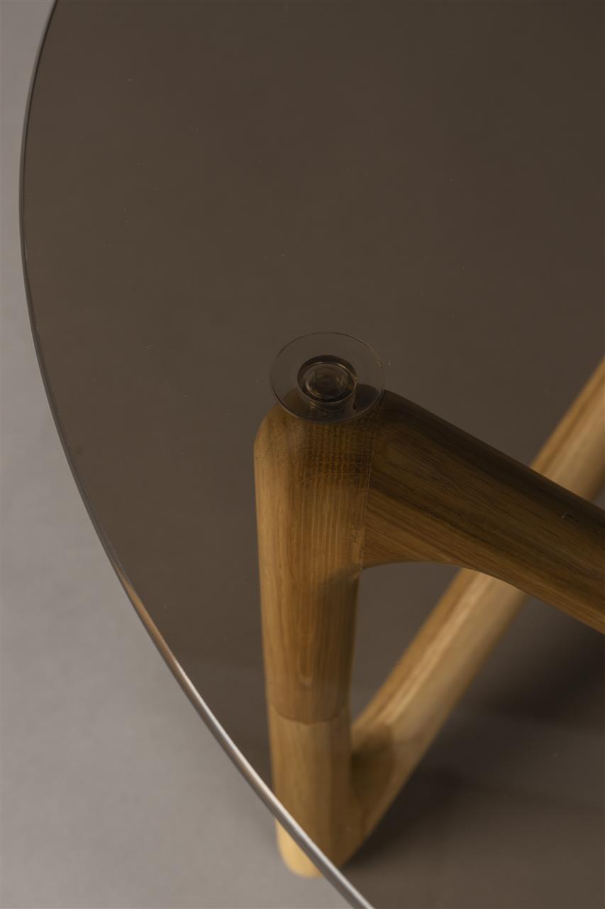 Salontafel Glas Eiken – Dutchbone Naia, 2 kleuren