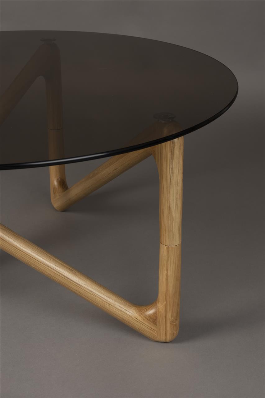 Salontafel Glas Eiken – Dutchbone Naia, 2 kleuren