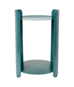 Ronde metalen bijzettafel blauw 31 cm – Dutchbone Navagio