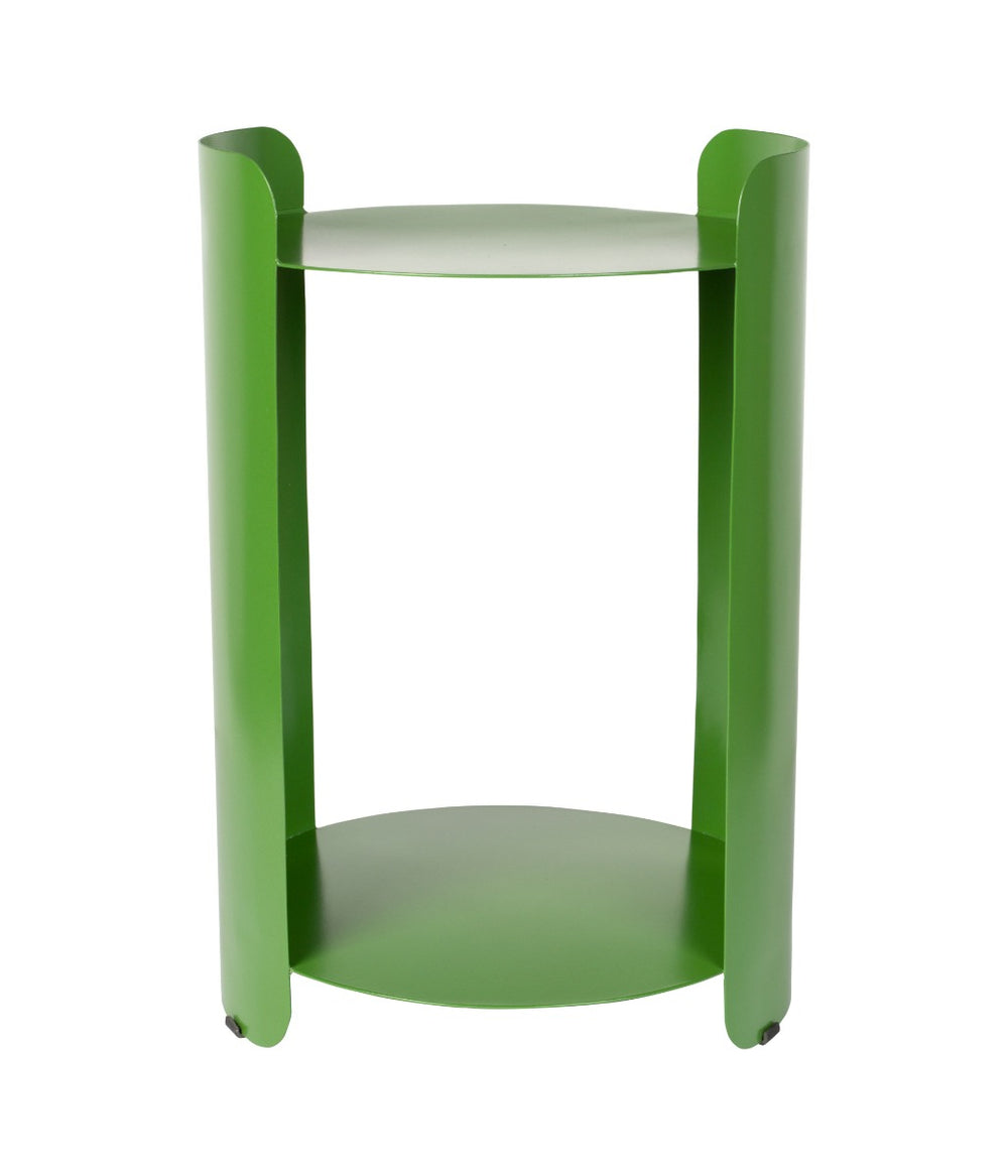Ronde metalen bijzettafel groen 31 cm – Dutchbone Navagio