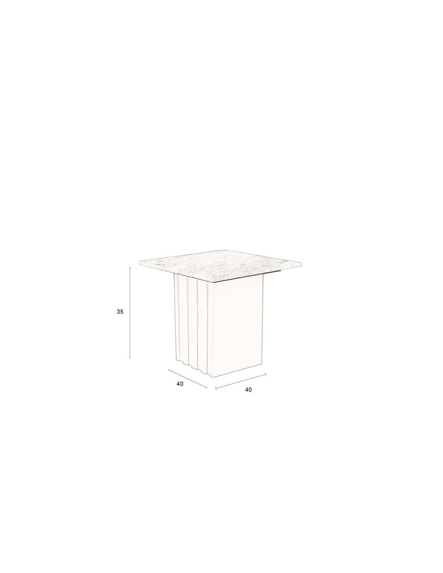Bijzettafel Marmer Metaal – Dutchbone Clayton