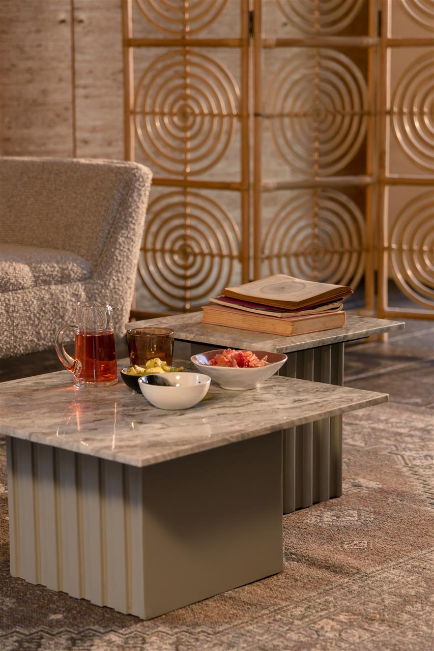 Salontafel Marmer Metaal – Dutchbone Clayton