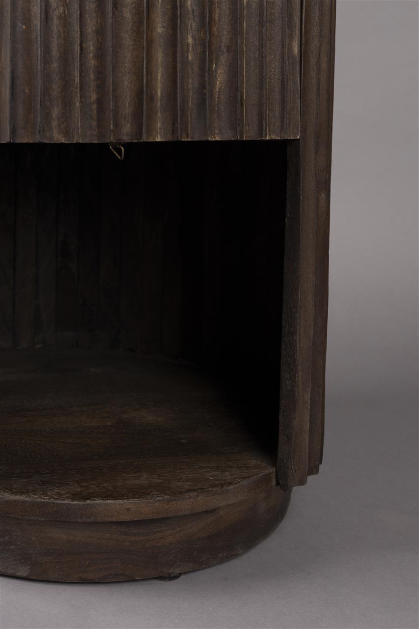 Bijzettafel Mangohout met Lade – Dutchbone Marlow
