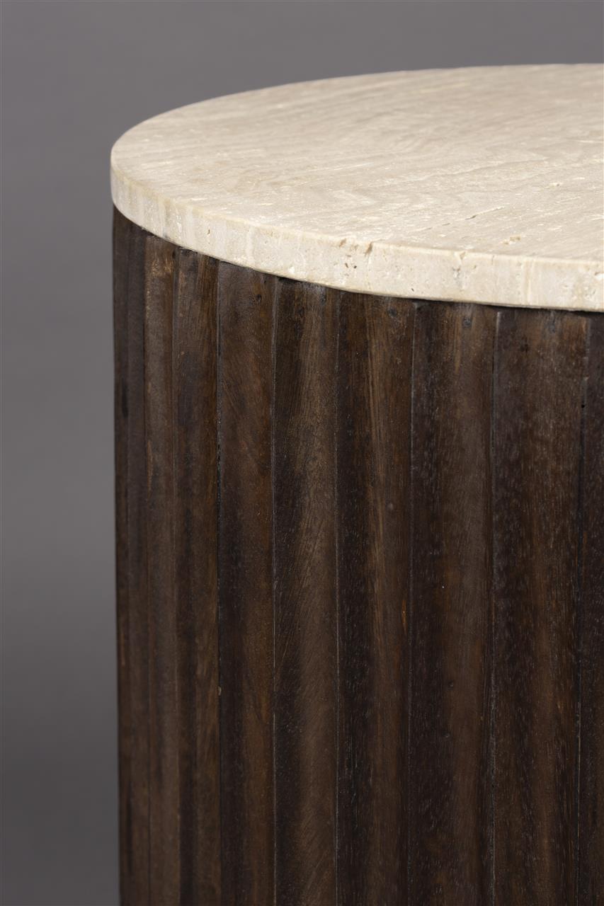 Bijzettafel Mangohout met Lade – Dutchbone Marlow