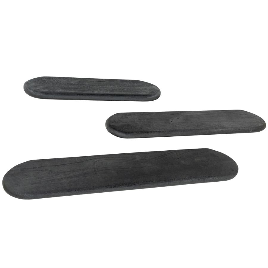 Wand decoratie Kiera | Zwart Hout