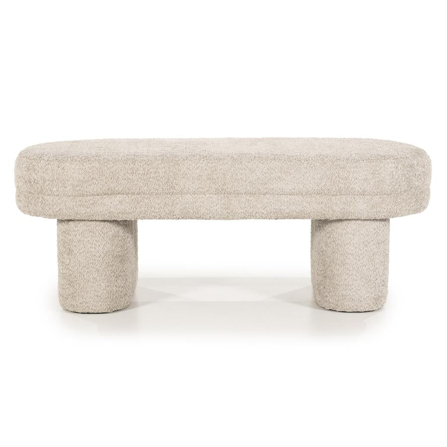 Poef Rama | Taupe Polyester
