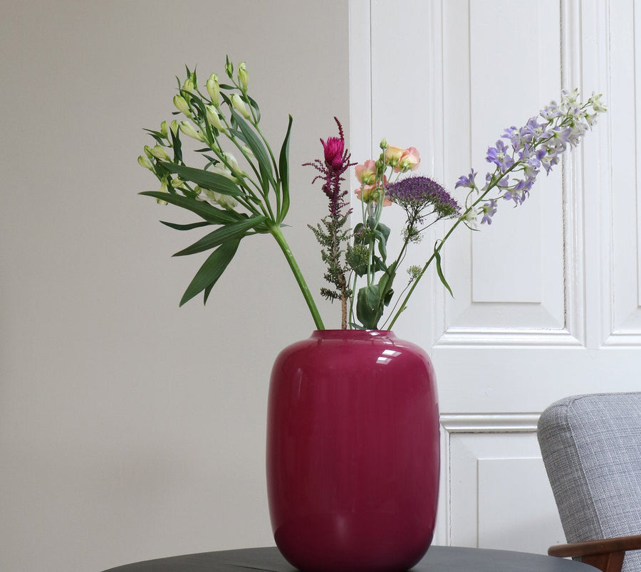 Artic Mauve vaas – Mondgeblazen paarse designvaas Ø21–25 cm