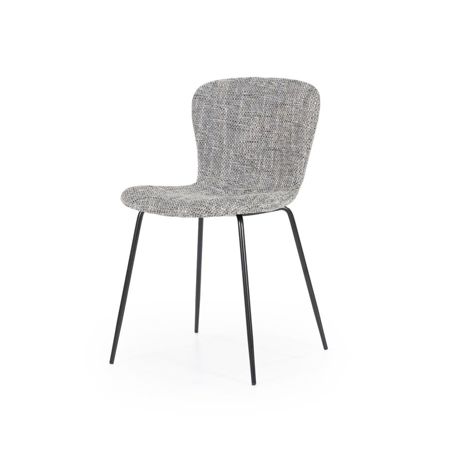 Eetkamerstoel Lass | Grijs Polyester
