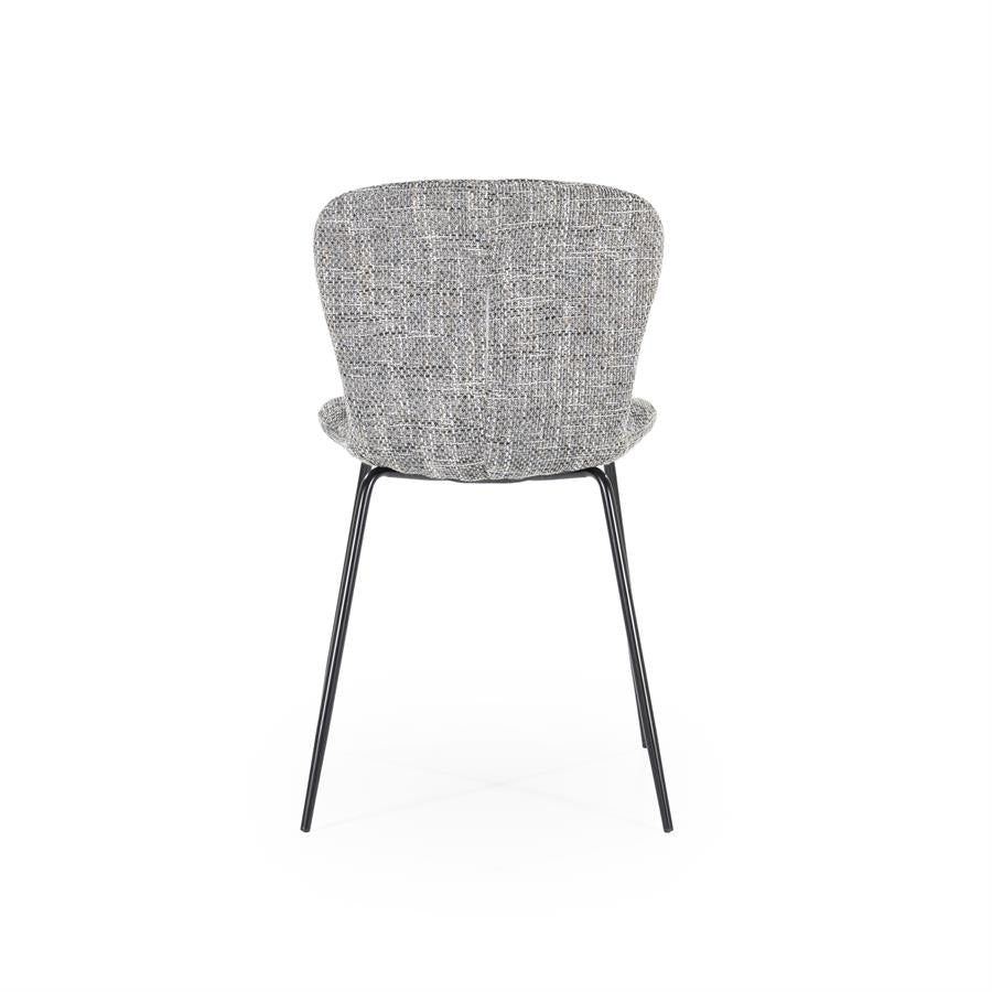 Eetkamerstoel Lass | Grijs Polyester
