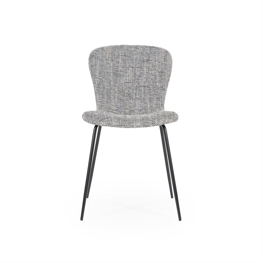 Eetkamerstoel Lass | Grijs Polyester
