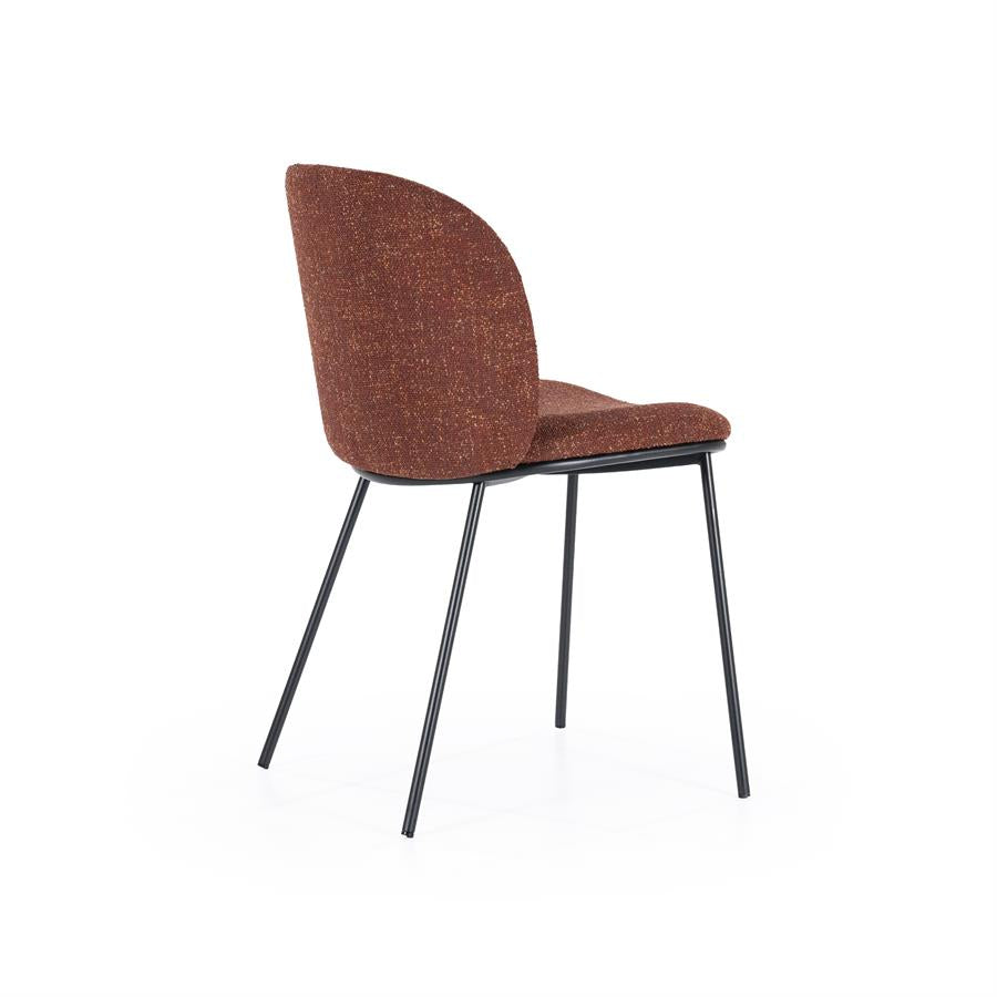 Eetkamerstoel Clypso | Terracota Polyester