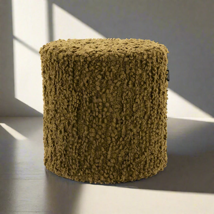 Poef Vista | Mosterdgeel Polyester