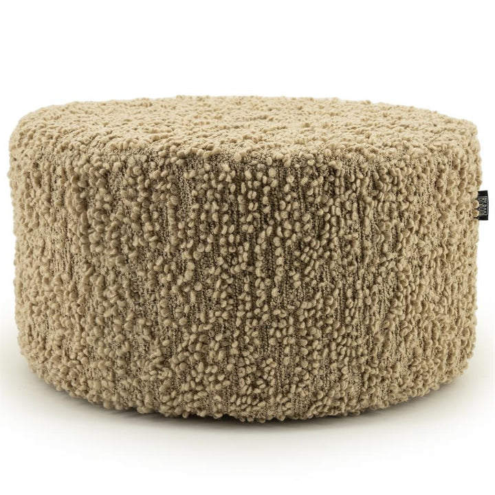Poef Vista | Beige Polyester